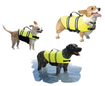 Dog Life Jacket - Yellow over 90 lbs